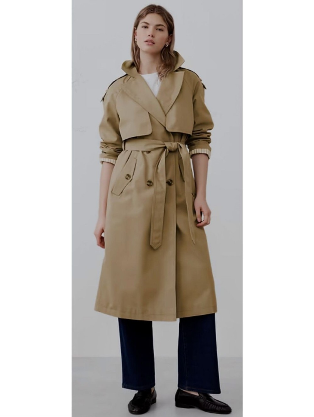 Banana Republic Timeless Trench Coat Maverick Tan Belted Classic Camel Jacket
